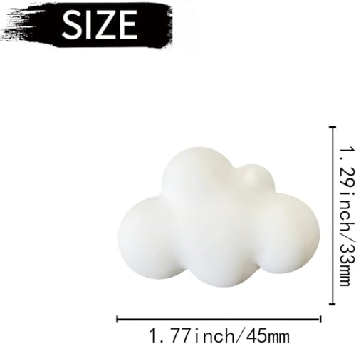 Image of 4 Pcs White Cloud Air Vent Clips, Cute Cloud Car Air Fresheners Vents Clips Car Diffuser Vent Clips Car Interior Decor Charm Cute Accessories Decoration for Women Automobile Aroma Diffusers
