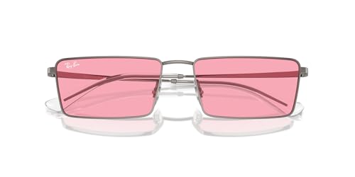 Ray-Ban RB3741 Emy Sunglasses, Gunmetal/Pink, 56 mm