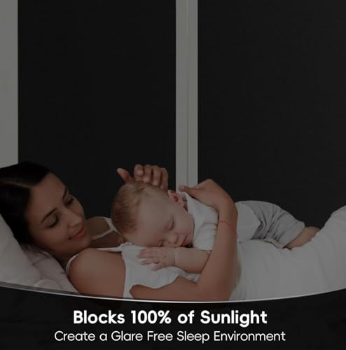 Image of CREONPrivacy Blackout Window Film, No-Glue Static Cling Black Films for Window Glass Tint Heat Control Anti UV Protective Cover Over 90% Shading for Home (20 x 240 Inch, Black Out Film)