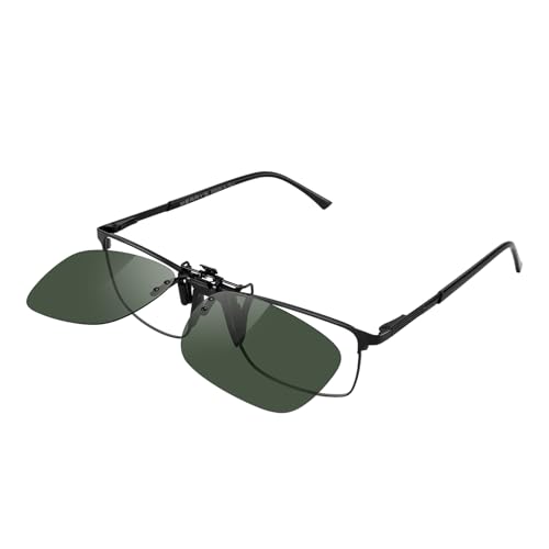 Image of MERRY'S Polarized Clip on Sunglasses Flip Up Metal Clip Attachments for Prescription Glasses