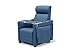 Orthomatic® - Poltrona Relax 2 Motori Elevabile Modello Ischia Motorizzata, Seduta in Memory-Foam, Anti-decubito, Tavolino Incorporato, Tessuto Anti-Macchia Iva 4% (Blu)