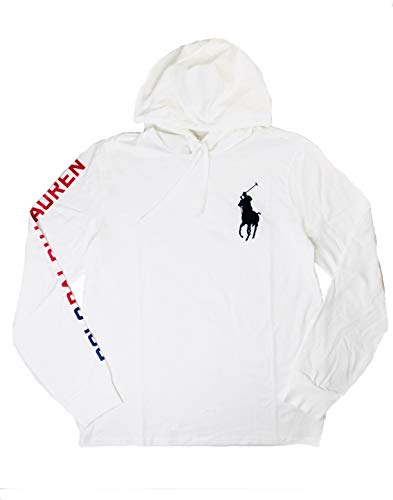 Polo RL Herren Kapuzenpullover, leicht, langärmelig, bestickt mit...