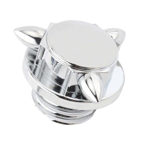 VeVaad Bouchon de réservoir de carburant en alliage d'aluminium - Bouchon de réservoir de carburant - Joint sécurisé - Noir/chromé - Convient à la...