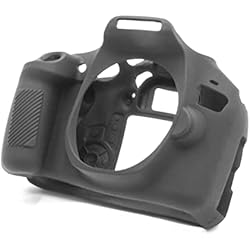 Lentes Para Camara Canon Rebel T7 vhbw cámara Cubierta Bolsa Compatible con Canon EOS 2000D, Kiss X90, Rebel T7 cámara - Silicona Negro