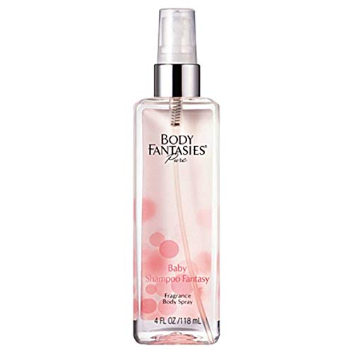 Body Fantasies Pure Baby Shampoo Fantasy Fragrance Body Spray 4 Oz