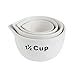 Creative Co-Op White Stoneware Measuring Cups (Set of 4 Sizes)