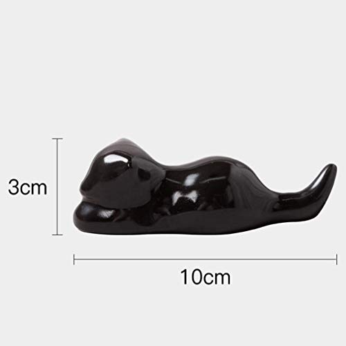 EXCEART 2Pcs Projeto Do Gato Do Estilo Japonês de Cerâmica Pauzinhos Colher Resto Titular Pincel de