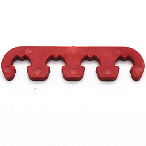 Conjunto de 6 pares de cabos de vela de ignição vermelha de plástico da Homyl para Chevy Ford