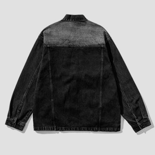 Mens Trendy Japanese Style Denim Kimono Jackets One Button Casual Washed Jean Jacket Hip Hop Distressed Vintage Coats2