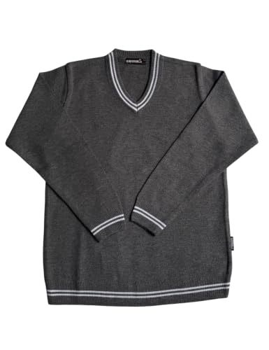 Image of Boy's School Uniform Lining Full Sleeves Sweater - Daffodil