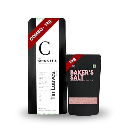 Image of TWF Flour | Series C 8615 | 1 kg T65 Flour + 1 kg Baker's Salt | Baker's Salt Combo | Unbleached | Strong Bread Flour