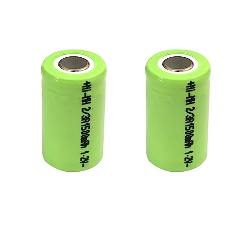 5 Piezas Batería 2/3A Recargable NiMH 1.2V 1500mAh miniatura 3