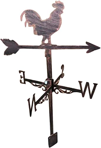 Girouette coq en acier inoxydable style vintage pour toit de maison