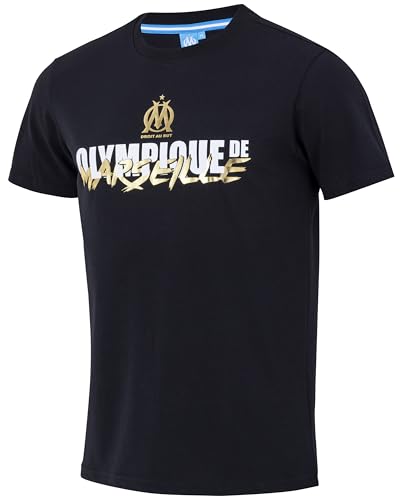 OLYMPIQUE DE MARSEILLE T-Shirt Om – Offizielle Kollektion, Schwarz , S