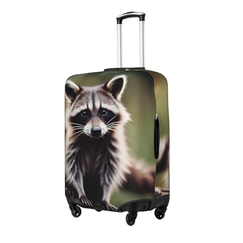 Cute Raccoon Print Personalized Travel Luggage Cover With Zipper, Elastic Luggage Cover,For Daily Use2