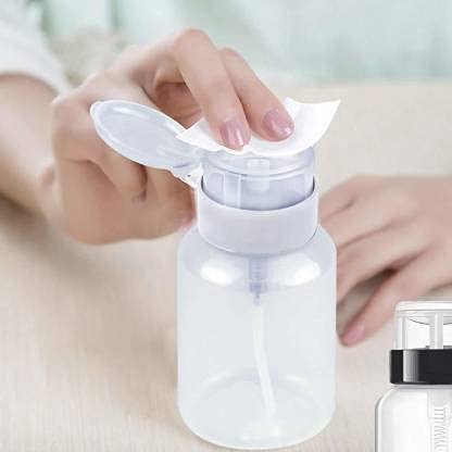 Liquid Push Down Pump Empty Bottle For IPA PCB Cleaner Glue Remover Nail Polish Remover Liquid Dispenser 150ml each Bottle - Multi-color (Pack of 1) 3