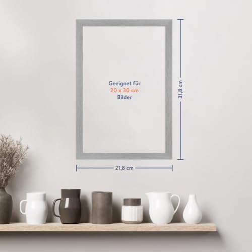 WANDStyle Bilderrahmen 20x30 Silber, moderner Bilderrahmen Holz 20x30 cm – Ansicht 5