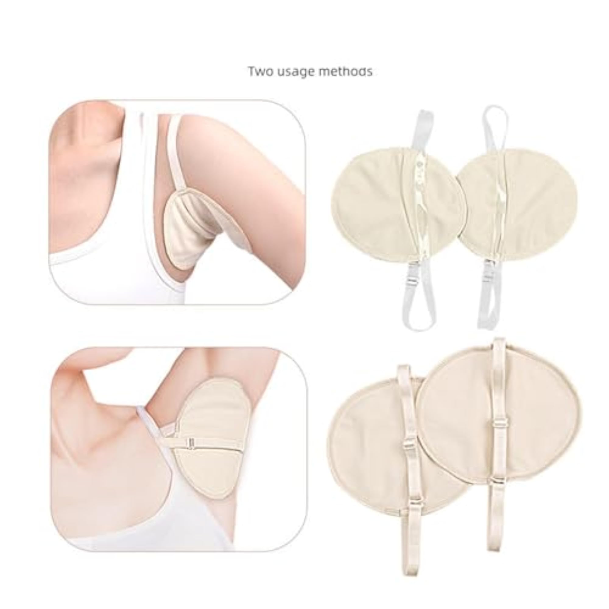 2x Underarm Sweat Pads, Comfortable with Strap