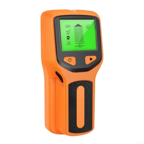 Rilevatore di perni da parete 5 in 1 – Rilevatore di perni con display LCD, 3 modalità di profondità, sensore preciso da parete per legno, metallo, filo di tensione CA (arancione)