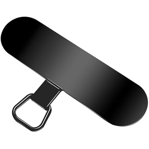 TACOMEGE Metal Phone Tether Tab for iPhone 15 14 13 12, Phone Strap Lanyard Replacement for Full Coverage Phone Cases (Black) Cover