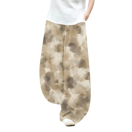 Palazzo Pants for Women Novelty Tie Dye Print Hippie Wide Leg Pants Trousers Lounge Casual Lantern Harem Pants