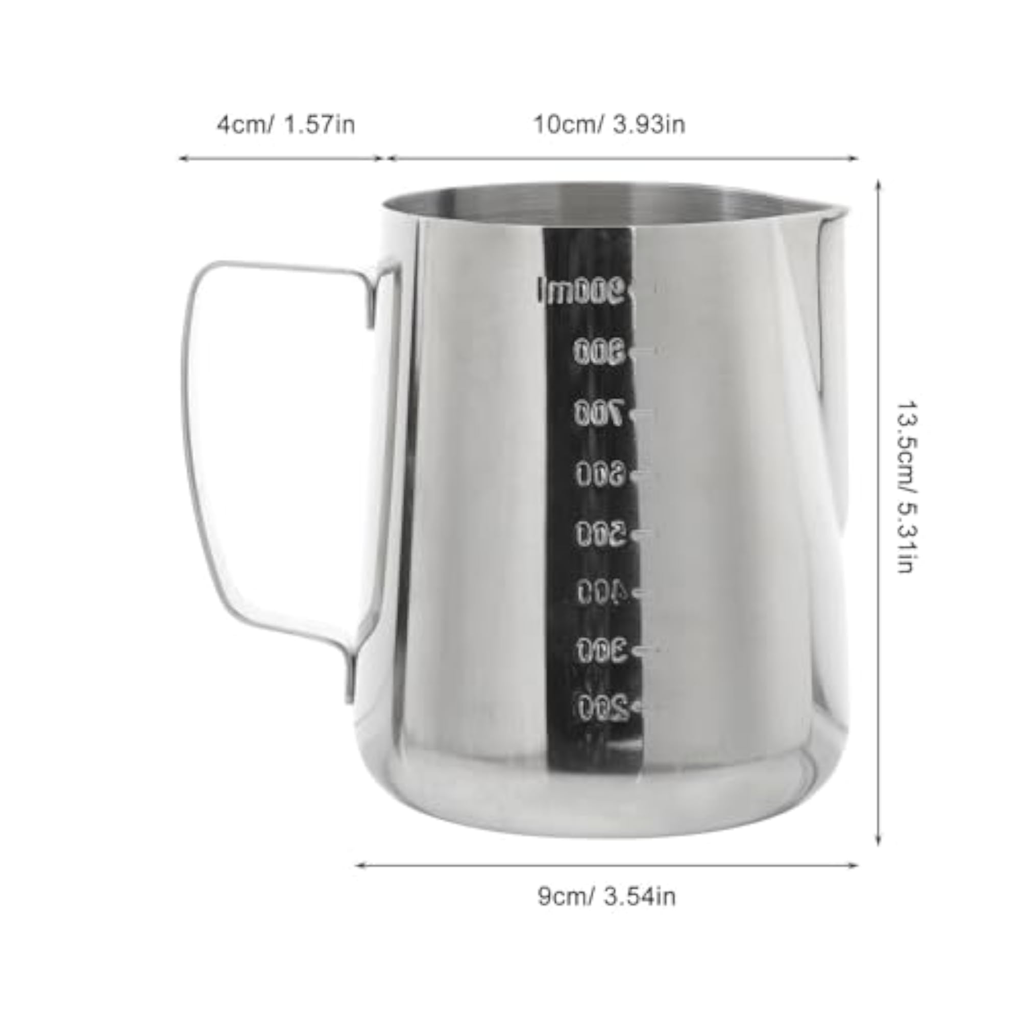 304 Stainless Steel Frothing Pitcher with Scale, 2 Pieces