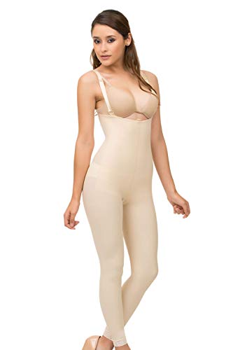 Isavela 2nd Stage Body Suit Ankle Length W/Suspender Plastic Surgery Compression Garment (BS08)2