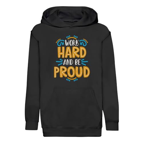 Sweat à capuche enfant Work Hard inspirant pour booster la confiance en soi
