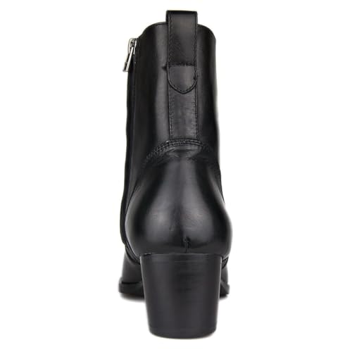 OSSTONE Dress Boot for Men Leather Chukka Designer Boots Casual Heel Shoes Zipper-up OS-VF1088-US3