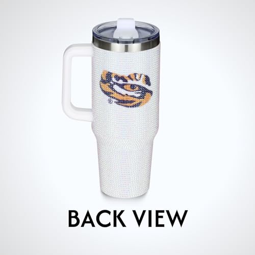 Image of The Memory Company Officially Licensed 40oz White Bling Game Day Tumbler, Louisiana State University