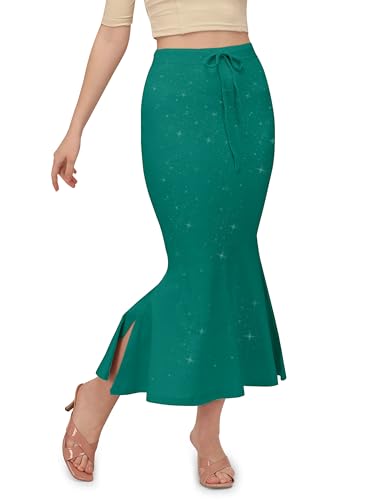 Image of Mehrang Stretchable Shimmer Saree Shapewear Petticoat for Women, Skirts for Women,Shape Wear Dress for Saree