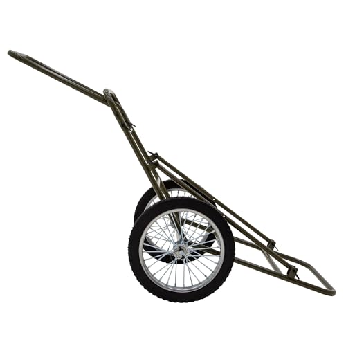 Kill Shot Deer Hunting Folding Game Cart 500 lb Capacity with 16" Rubber Wheels for Hauling Deer, Game, and Hunting Gear