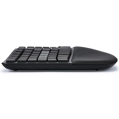Image of KINESIS mWave Ergonomic Keyboard for PC (Black) | Mechanical Switches | Bluetooth & USB | Programmable | Backlit | Windows Modifiers & Hotkeys