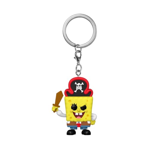 Funko Pop! Keychain: The SpongeBob Movie - SpongeBob SquarePants - Collectable Mini Figure - Stocking Filler - Gift Idea - Official Merchandise - Cartoon Fans - Backpack Decor