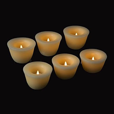 Enchanted Spaces Set of 6 Floating Wax Bowl Candle Holders, Candle Holders ONLY. Tealights Sold Separately Cover