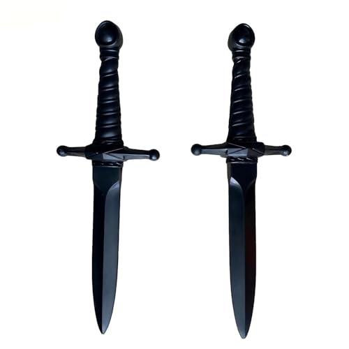 RenLarp Medieval Knight Weapons for LARP Costume Halloween (Black)