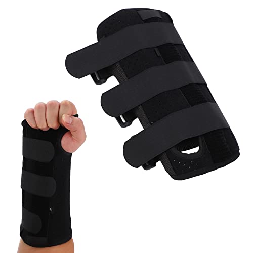 手首保護具 仕事 腕サポーター 重量挙げ 快適 フィットネス アウトドアスポーツ 手首サポーター 通気性 取り外し可能(右手, L)