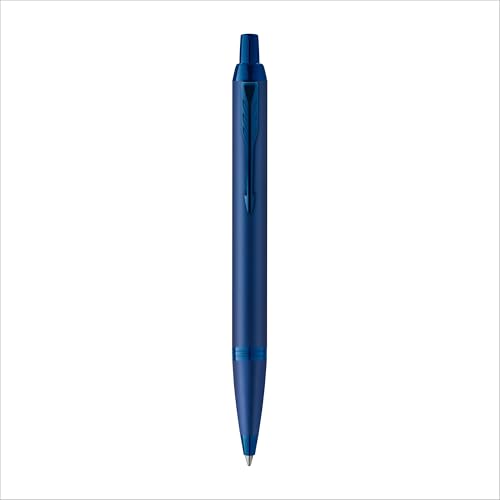 Parker IM Monochrome Stylo bille | encre bleue| bordures et finitions bleues| pointe moyenne | étui cadeau
