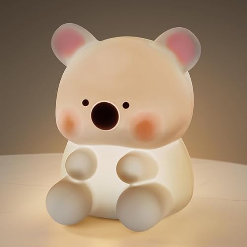 Image of Gelielim Rechargeable Night Light for Kids, Baby Night Light for Nursery Toddler NightLight, 2 Level Brightness and Timer, Touch Night Lamp Squishy Light Childrens Night Lights for Bedroom
