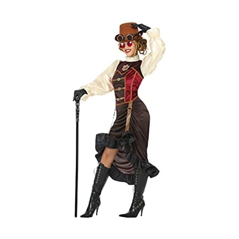 Atosa 53906 Costume Steampunk Woman M-L Brown-Carnival, Women Cover