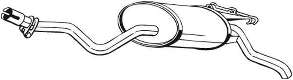 Bosal 279-349 End Silencer, Exhaust Back Box, Back Box Exhaust