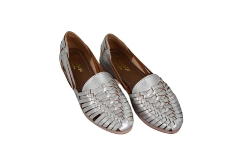 Image of Macarena Collection Leather Sandals for Women | Handmade Mexican Huarache | Woven Slip-On Shoes with Cushioned Insole | Artisan Crafted Genuine Leather