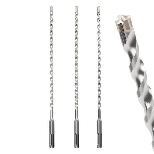 MOXPIFY 6.5mm Masonry Drill Bit 260mm Long, Hammer SDS Drill Bit for Reinforced Concrete, Brick Walls, SDS Plus Shank (6.5mm x 260mm x 3)