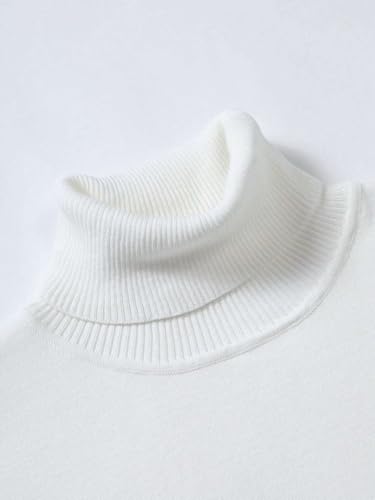 Men's Pullover Sweater Casual Plain High Neck Rib-Knit Turtleneck Sweaters4