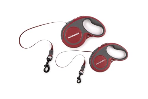 Winchester Pet Retractable 16-Foot Tangle Free Leash, Small, Red