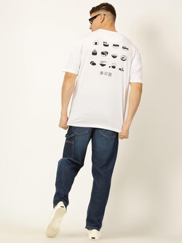 Image of Thomas Scott Men's | Graphic | Half Sleeve | Oversized Fit | Cotton Blend | Crew Collar | Casual Tshirt