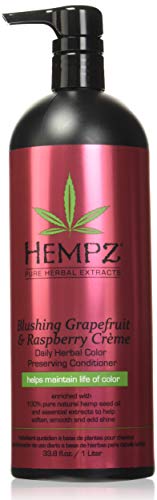 hemp conditioner - Hempz Hempz blushing grapefruit & raspberry creme color preserving herbal conditioner, 33.8 fluid ounce, 33.8 Ounce