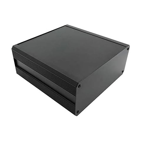 Cheval Multipurpose Aluminum Enclosure Heatsink DIY Project box (Aluminum and Aluminum extrude enclosure with mount bar (3U) 130 x 300 x 300 mm.) Cover
