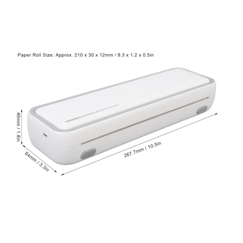 Image of Walfront Thermal Printer 203dpi Compact Inkless Printer with USB Cable for Learning and Office Work