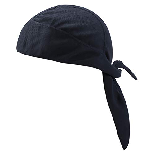 meialla Sciarpa Ad Asciugatura Rapida Cappellino da Ciclismo Puro Uomo da Corsa Equitazione Bandana Foulard da Pirata Cappuccio Fascia Nera